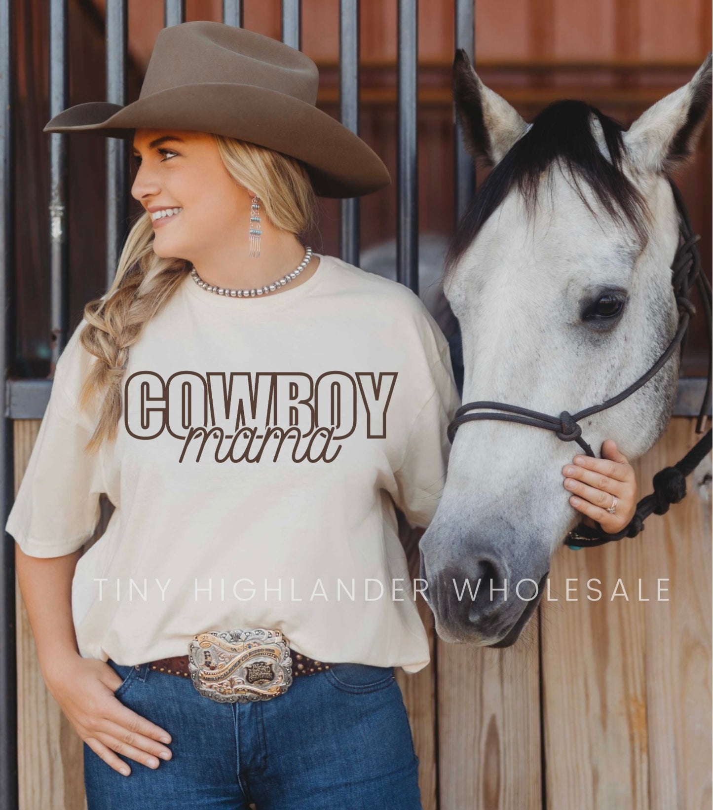 Cowboy Mama Pullover - Sand